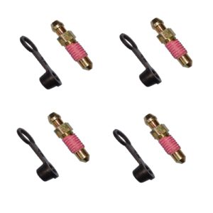 M8 8mm x 1.25 mm Bleed Screw + Covers set Honda Kawasaki Suzuki Yamaha x 4