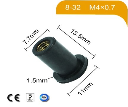 M4 Rubber compatible for Well Nut Windscreen & Fairing 8mm 5/16 Wellnuts QTY 1 
