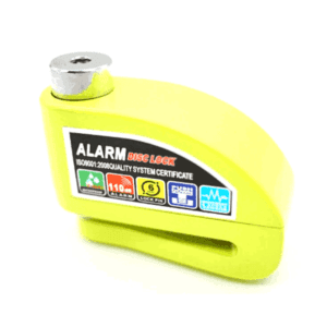 Motorcycle Motorbike Bike Disc Lock Alarm + Keys Security + Bag Yellow Anti theft