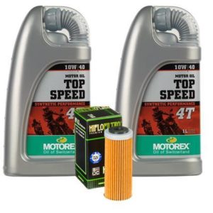 Service Kit for KTM  SXF  Motorcycles 2x Motorex 10w40 + Hiflo Hf652 Oil Filter