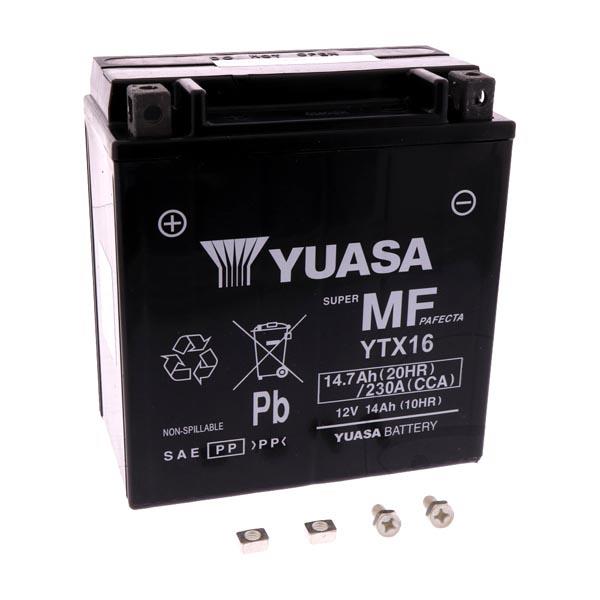 Yuasa Maintenance Free Motorcycle Battery YTX16