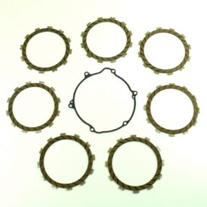 Clutch Friction Plate & Cover Gasket Kit fits Kawasaki Kx125 97-02 Motorbikes