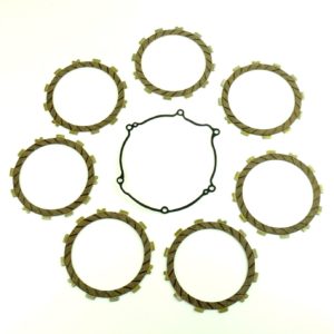 Clutch Friction Plate & Cover Gasket Kit fits Kawasaki Kx125 03-08 Motorbikes