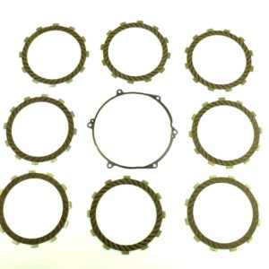 Clutch Friction Plate & Cover Gasket Kit fits Kawasaki Kx250 94-04 Motorbikes