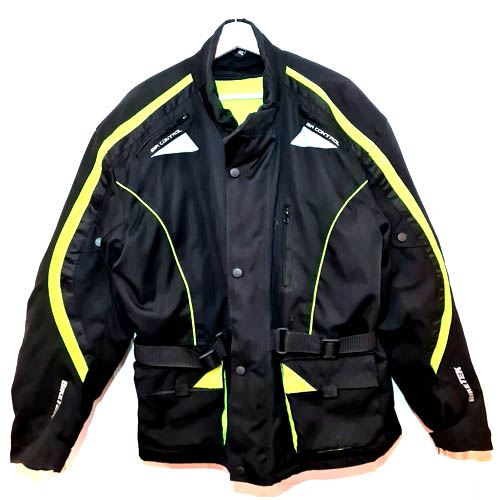BikeTek Challenger Jacket Yellow Black XL [46] - Motorcycle Parts Store