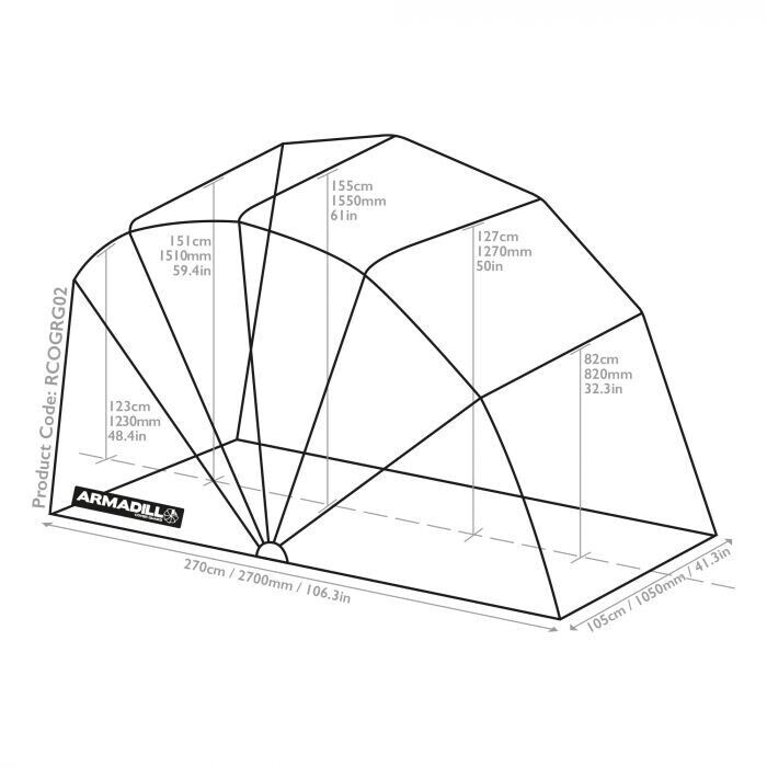 Motorcycle Mobility Scooter Garage Shelter Shed Small 270cm X 105cm X 155cm